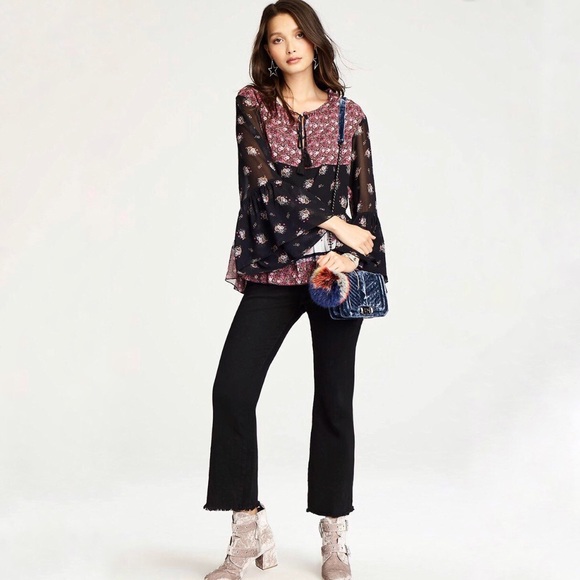 Rebecca Minkoff Tops - Rebecca Minkoff Floral Bell Sleeve Blouse